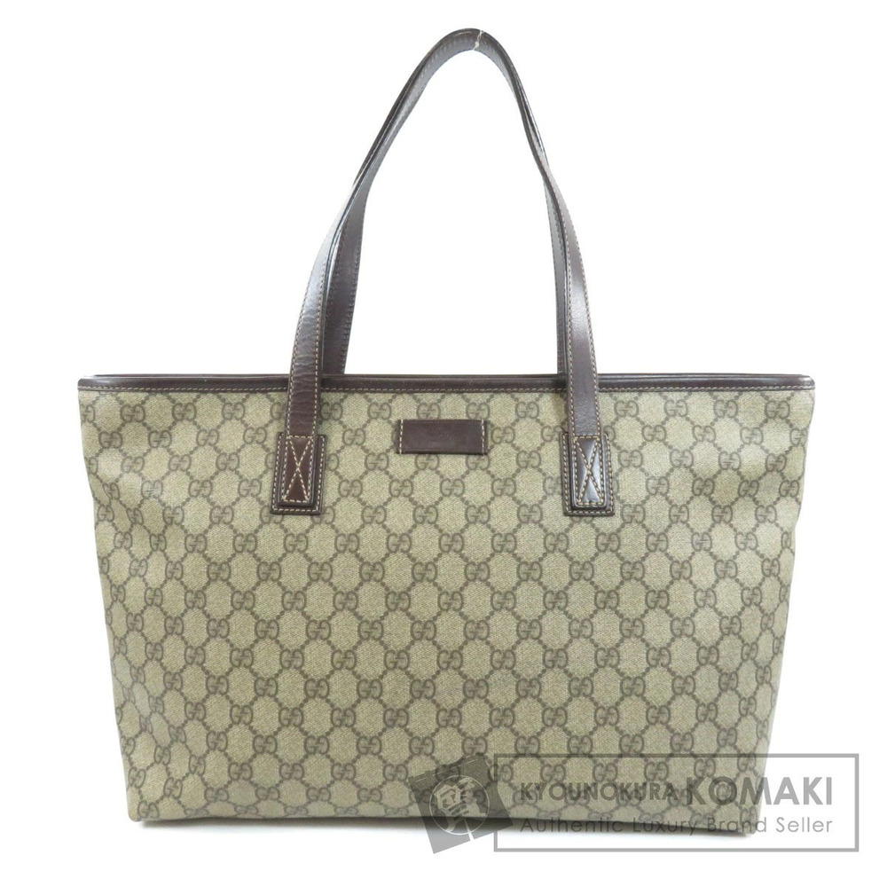 Gucci GG Supreme Joy Tote Bag beige ebony coated canvas brown
